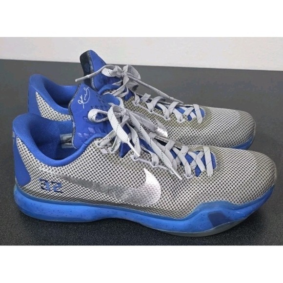Nike ID Kobe X 10 11 Blue Gray Elite TB Basketball Sneakers Men 13.5 Low EUC